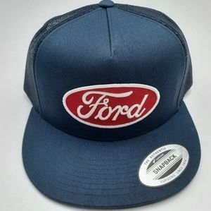 FORD Retro Vintage Style Patch Trucker Hat Cap Farmer Racing Tractors Mustang GT